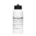 Funny 110m Hurdles Water Bottle: Dictionary Definition front