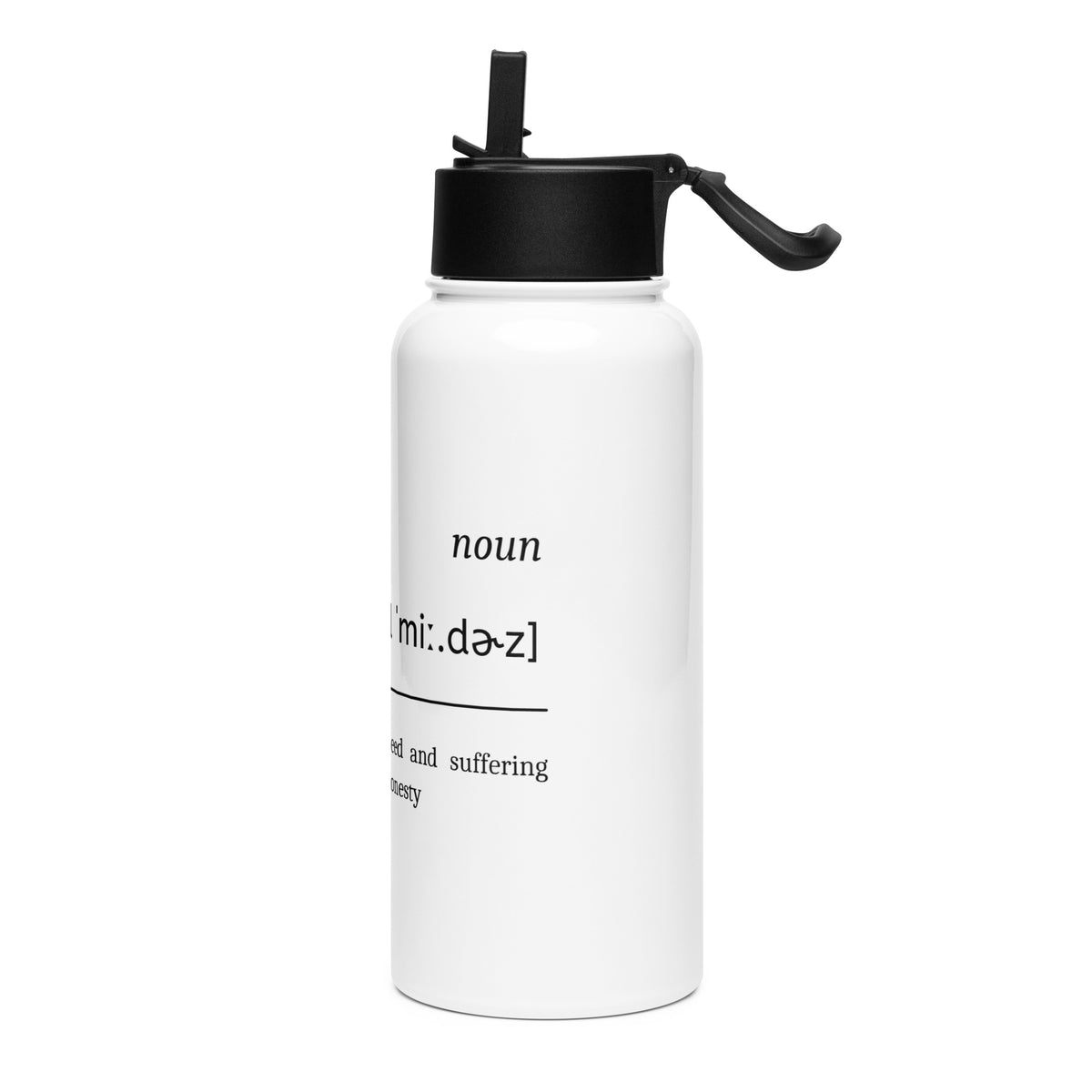 Funny 400m Run Water Bottle: Dictionary Definition left