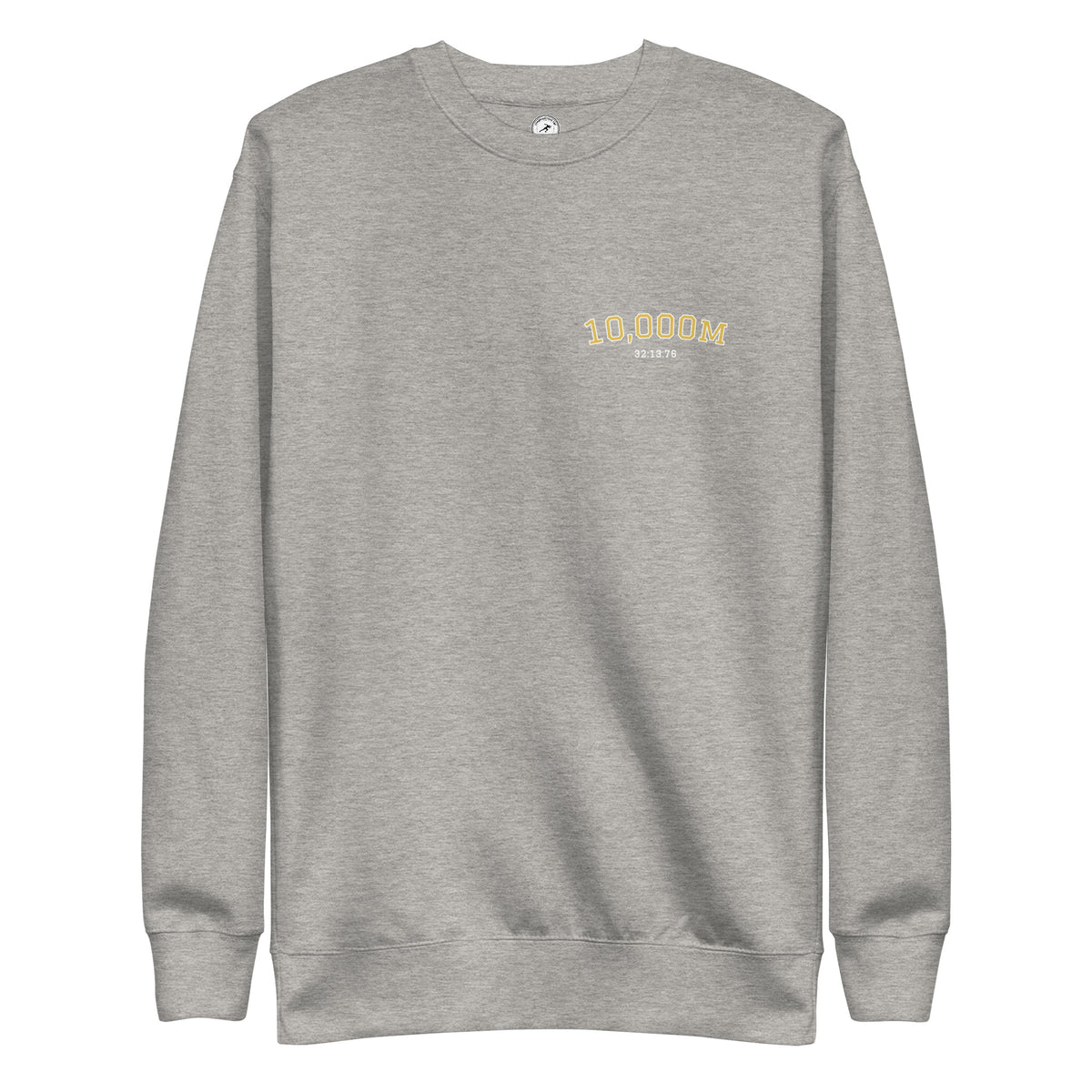 Custom 10,000m Personal Best Sweatshirt carbon grey