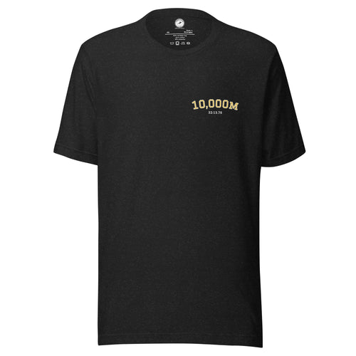 Custom 10,000m Personal Best T-shirt black heather
