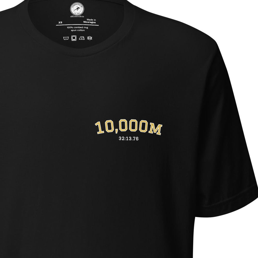 Custom 10,000m Personal Best T-shirt black
