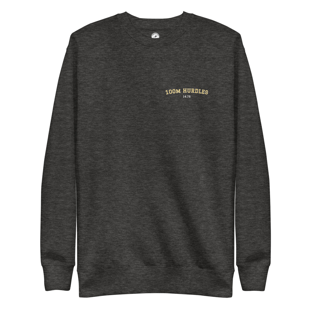 Custom 100m Hurdles Personal Best Sweatshirt charcoal heather