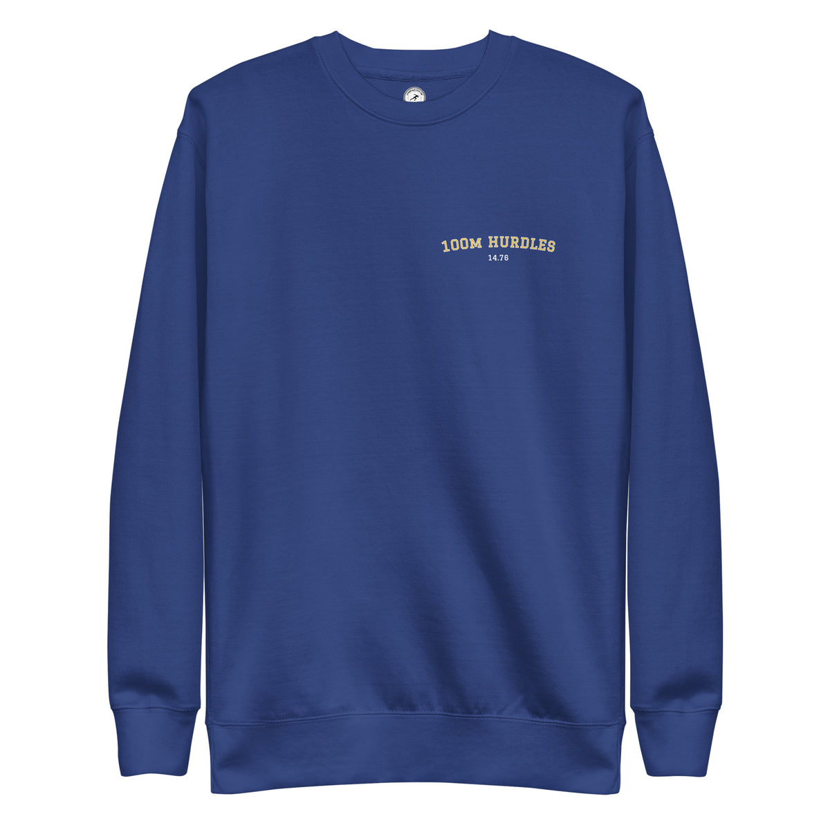 Custom 100m Hurdles Personal Best Sweatshirt team royal