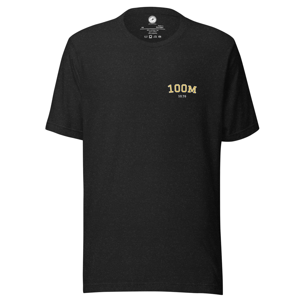 Custom 100m Personal Best T-shirt black heather