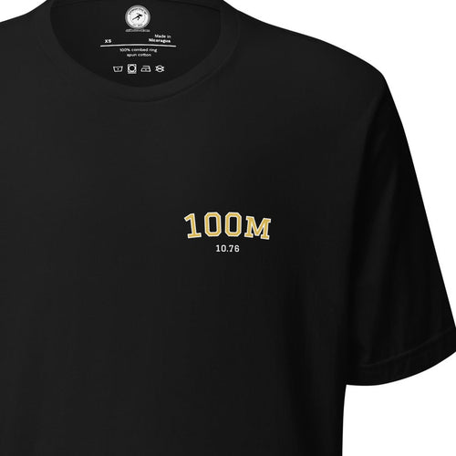 Custom 100m Personal Best T-shirt black