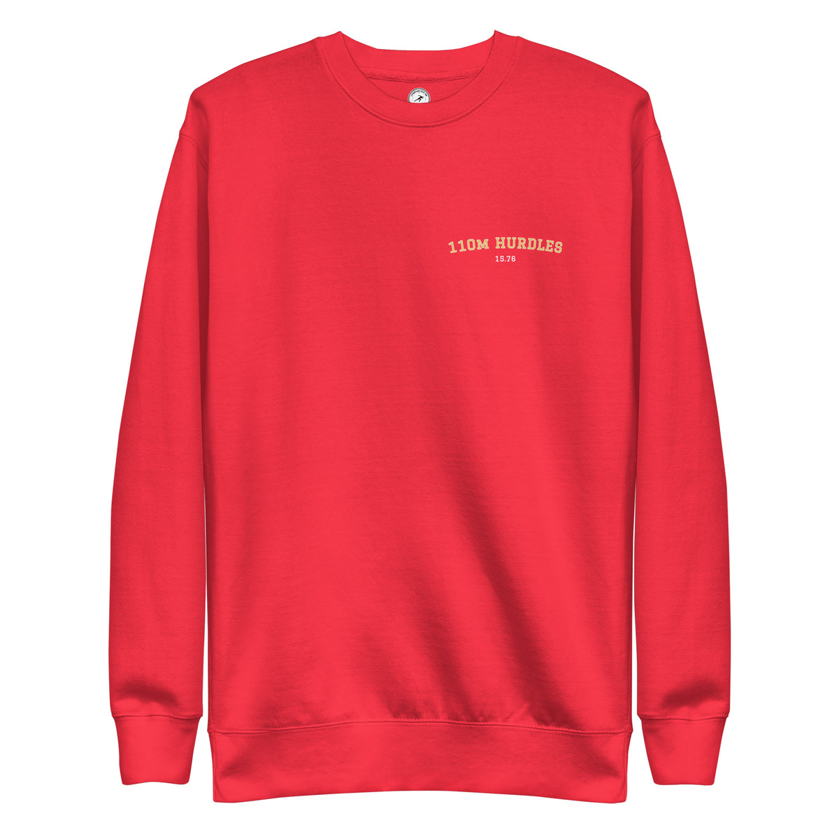 Custom 110m Hurdles Personal Best Sweatshirt team red