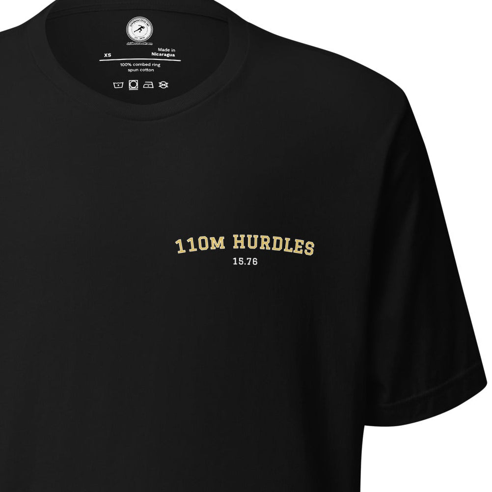 Custom 110m Hurdles Personal Best T-shirt 