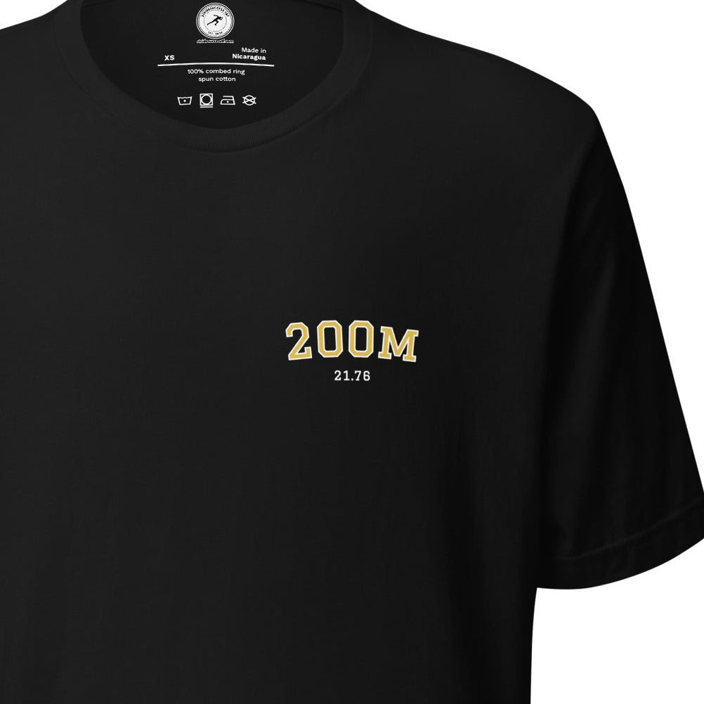 Custom 200m Personal Best T-shirt black