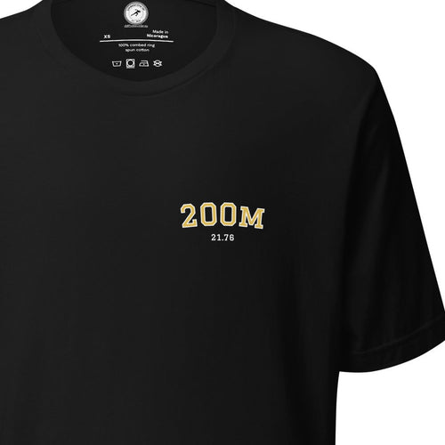 Custom 200m Personal Best T-shirt black