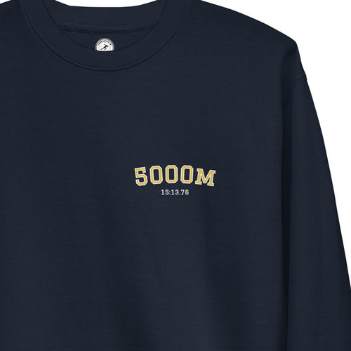 Custom 5000m Personal Best Sweatshirt navy blazer 