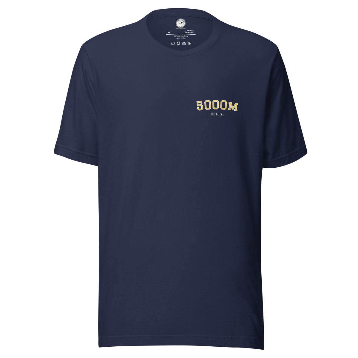 Custom 5000m Personal Best T-shirt navy
