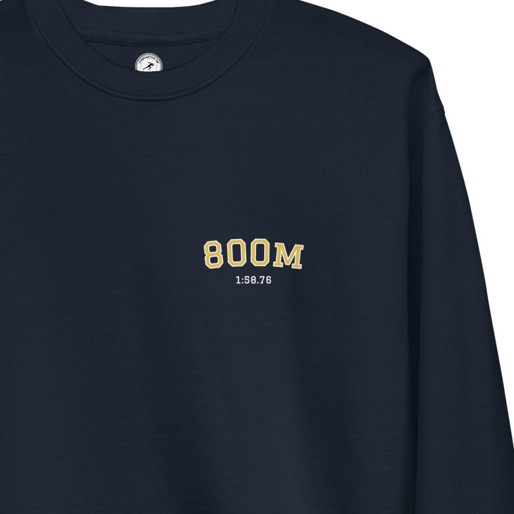 Custom 800m Personal Best Sweatshirt navy blazer