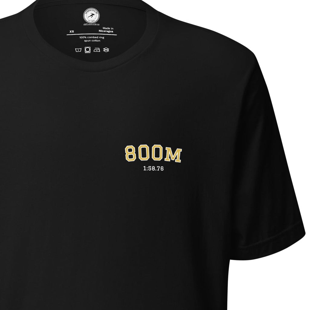 Custom 800m Personal Best T-shirt black