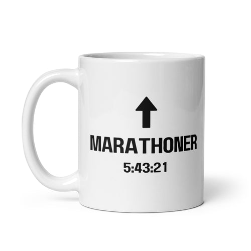 Custom Marathoner Personal Best Mug | Personalized Marathon Finisher Coffee Cup 
