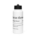 Funny Discus Throw Water Bottle: Dictionary Definition front