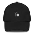 Minimalist Hammer Throw Cap: Embroidered Hammer black