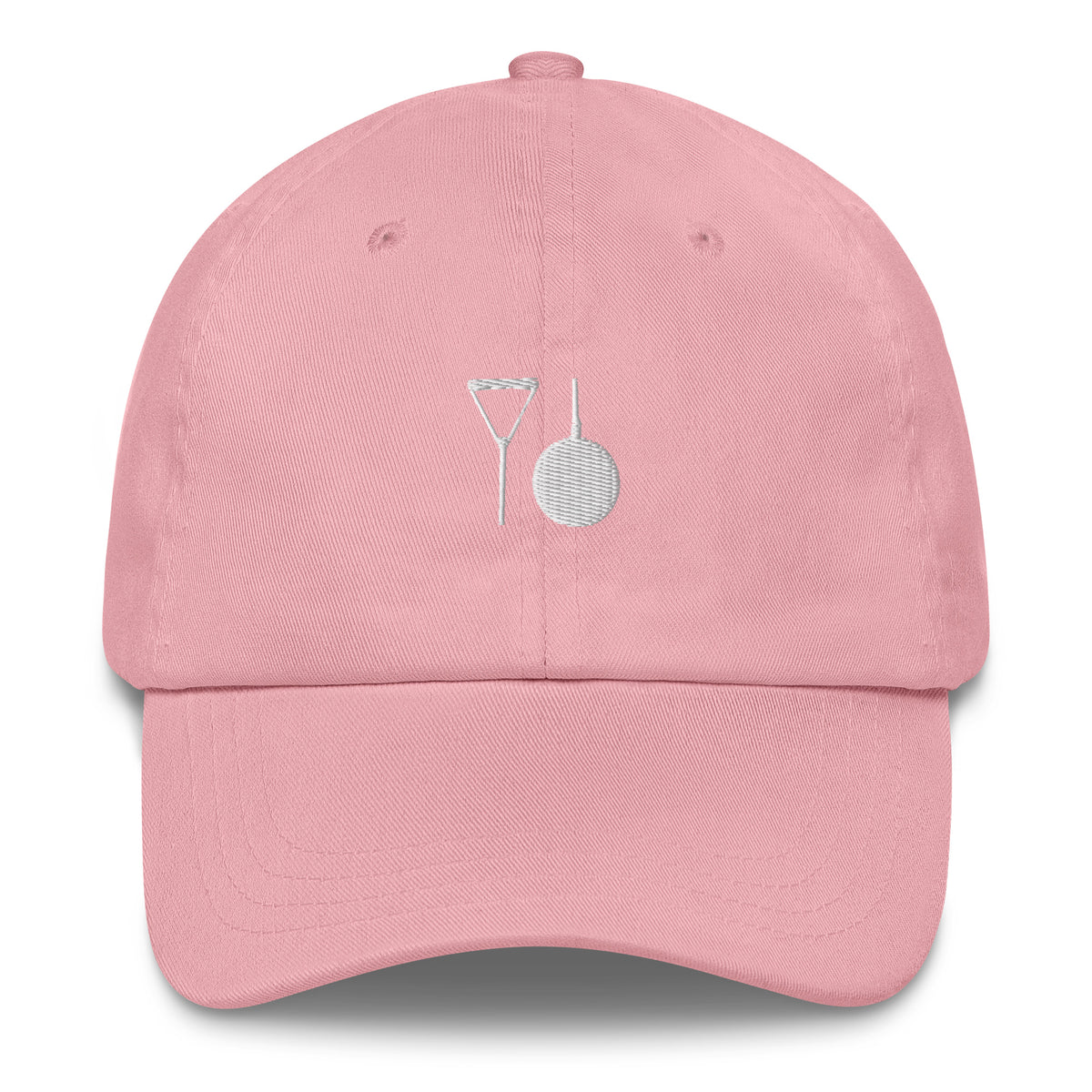 Minimalist Hammer Throw Cap: Embroidered Hammer pink