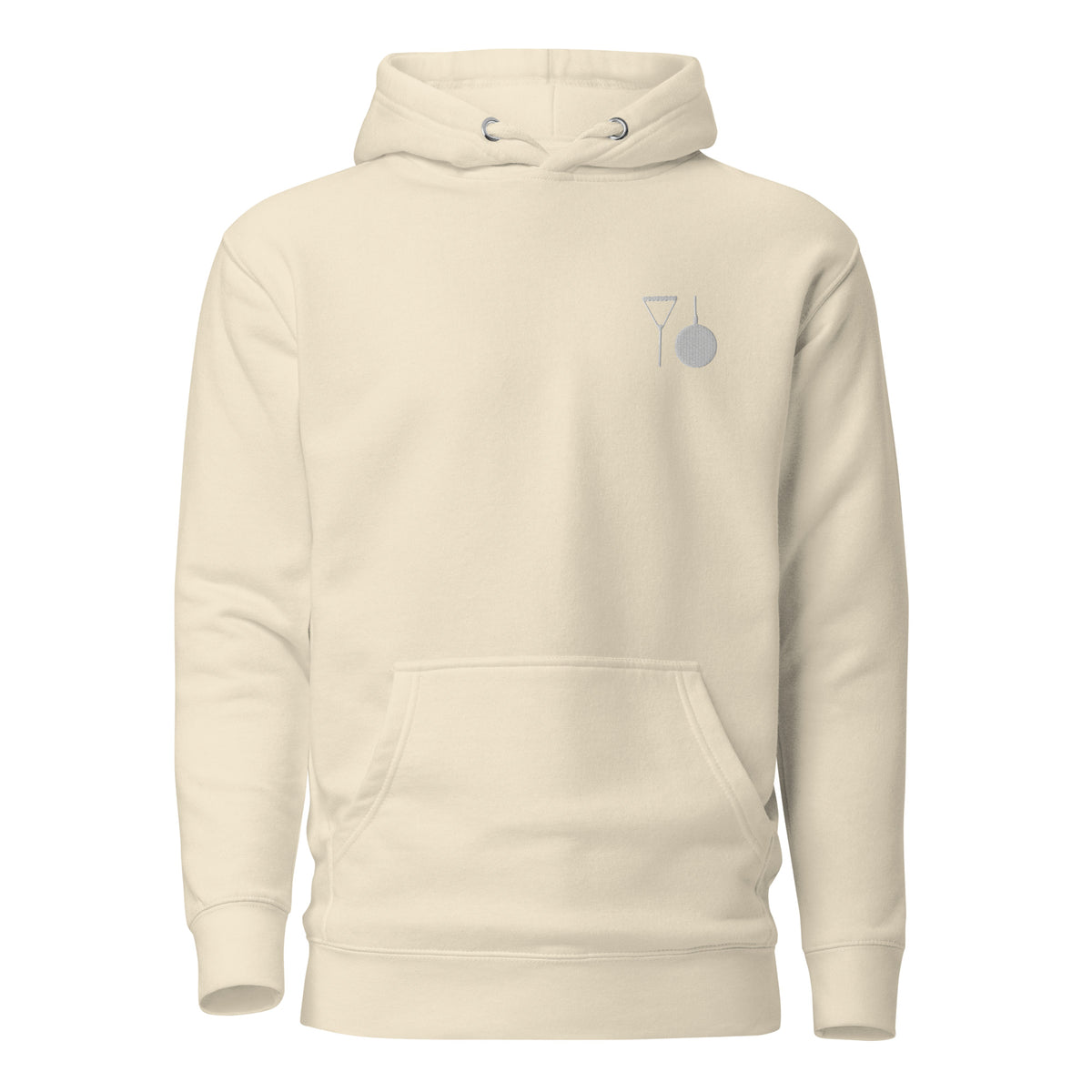 Minimalist Hammer Throw Hoodie: Embroidered Hammer bone