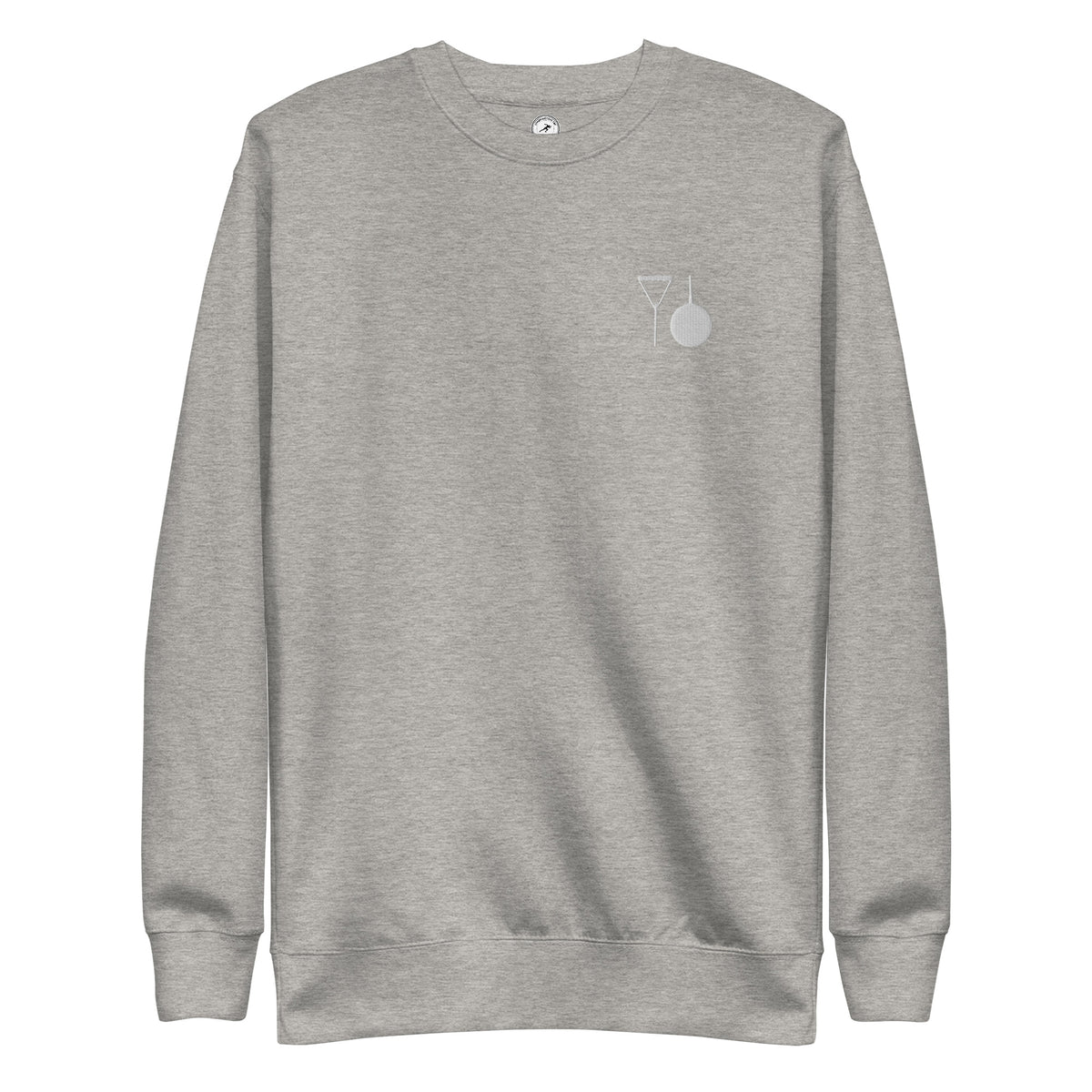 Minimalist Hammer Throw Sweatshirt: Embroidered Hammer carbon grey