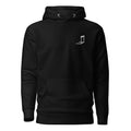 Minimalist Hurdles Hoodie: Embroidered Hurdle black