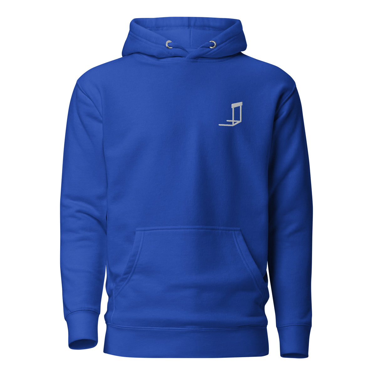 Minimalist Hurdles Hoodie: Embroidered Hurdle team royal