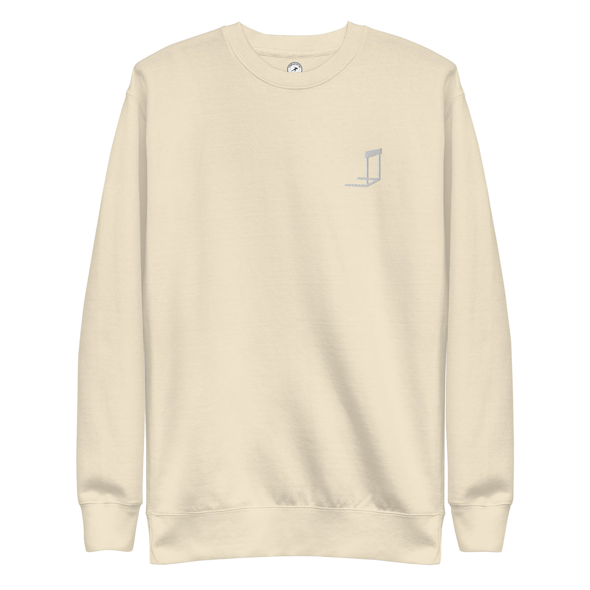 Minimalist Hurdles Sweatshirt: Embroidered Hurdle bone