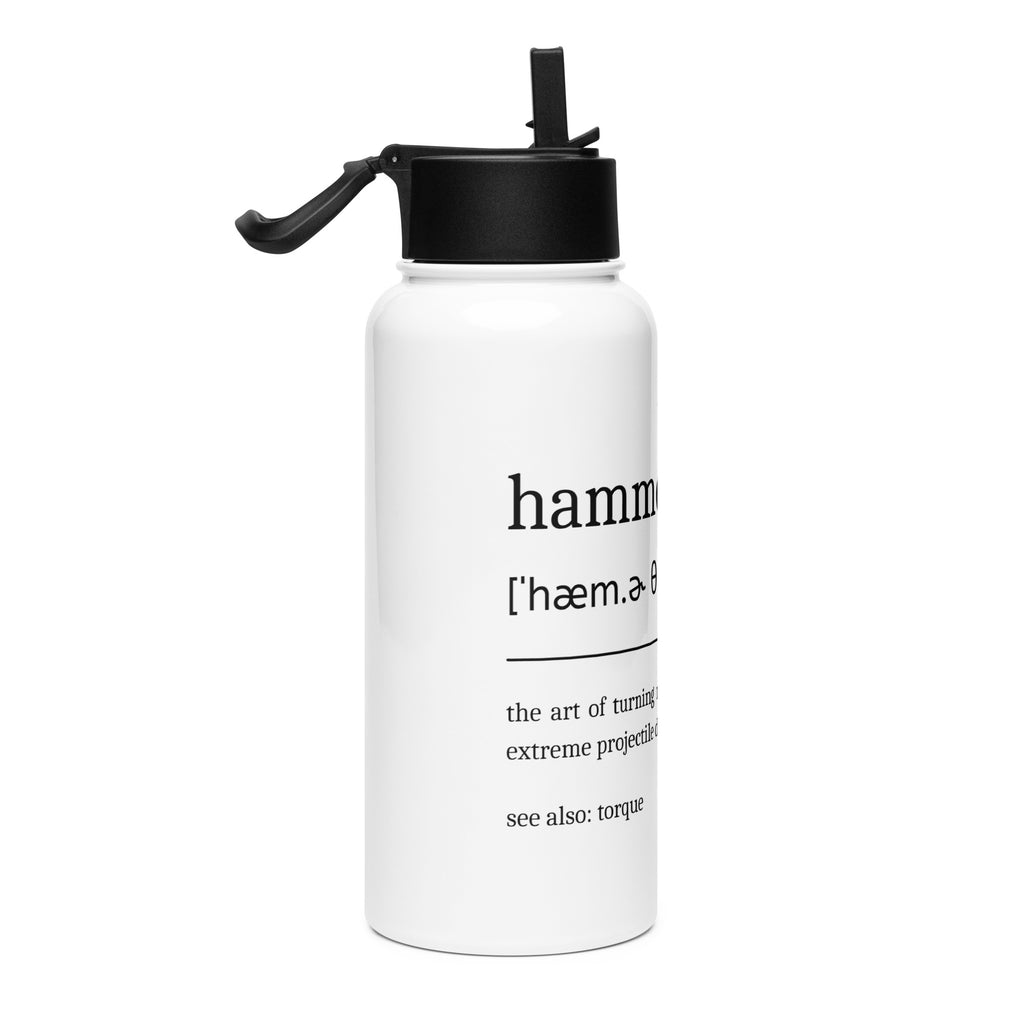 Funny Hammer Throw Water Bottle: Dictionary Definition right