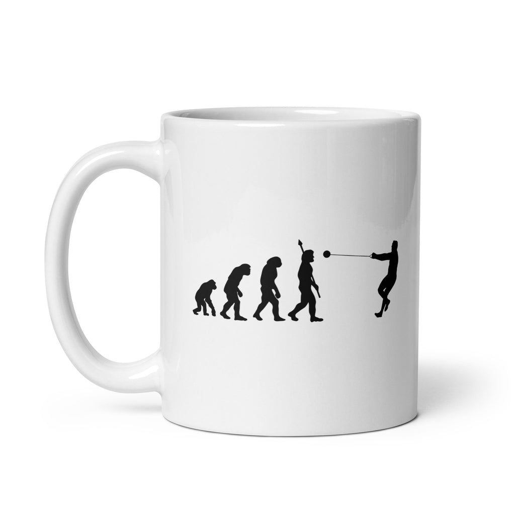 Funny Hammer Throw Mug: Human Evolution 