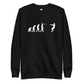 Funny Hammer Throw Sweatshirt: Human Evolution black
