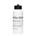 Funny Javelin Throw Water Bottle: Dictionary Definition front