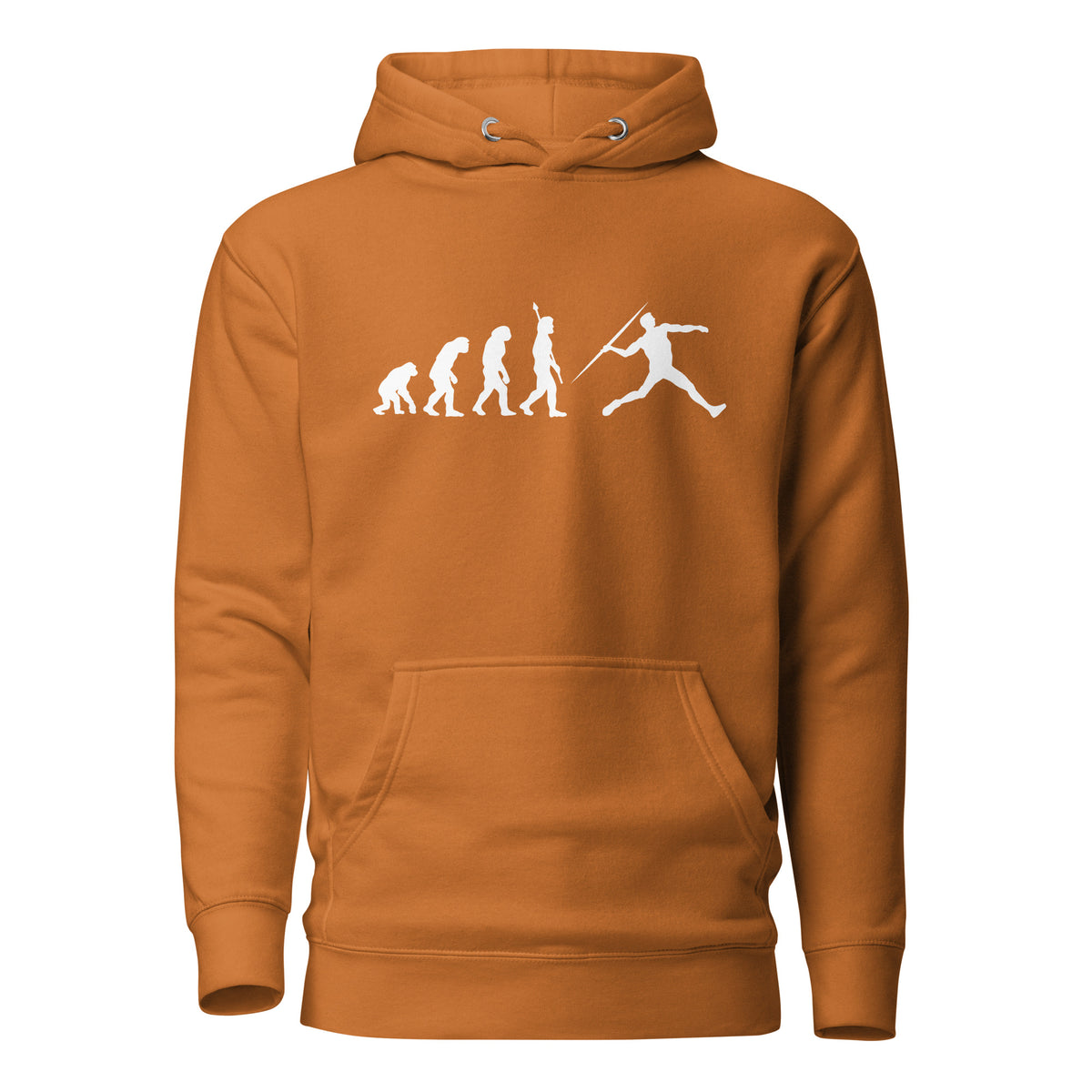 Funny Javelin Throw Hoodie: Human Evolution adobe