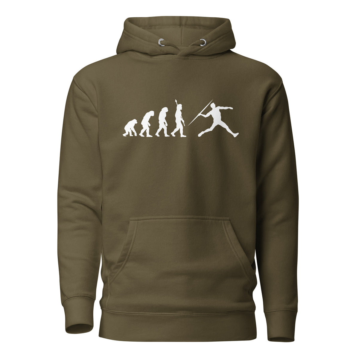 Funny Javelin Throw Hoodie: Human Evolution 