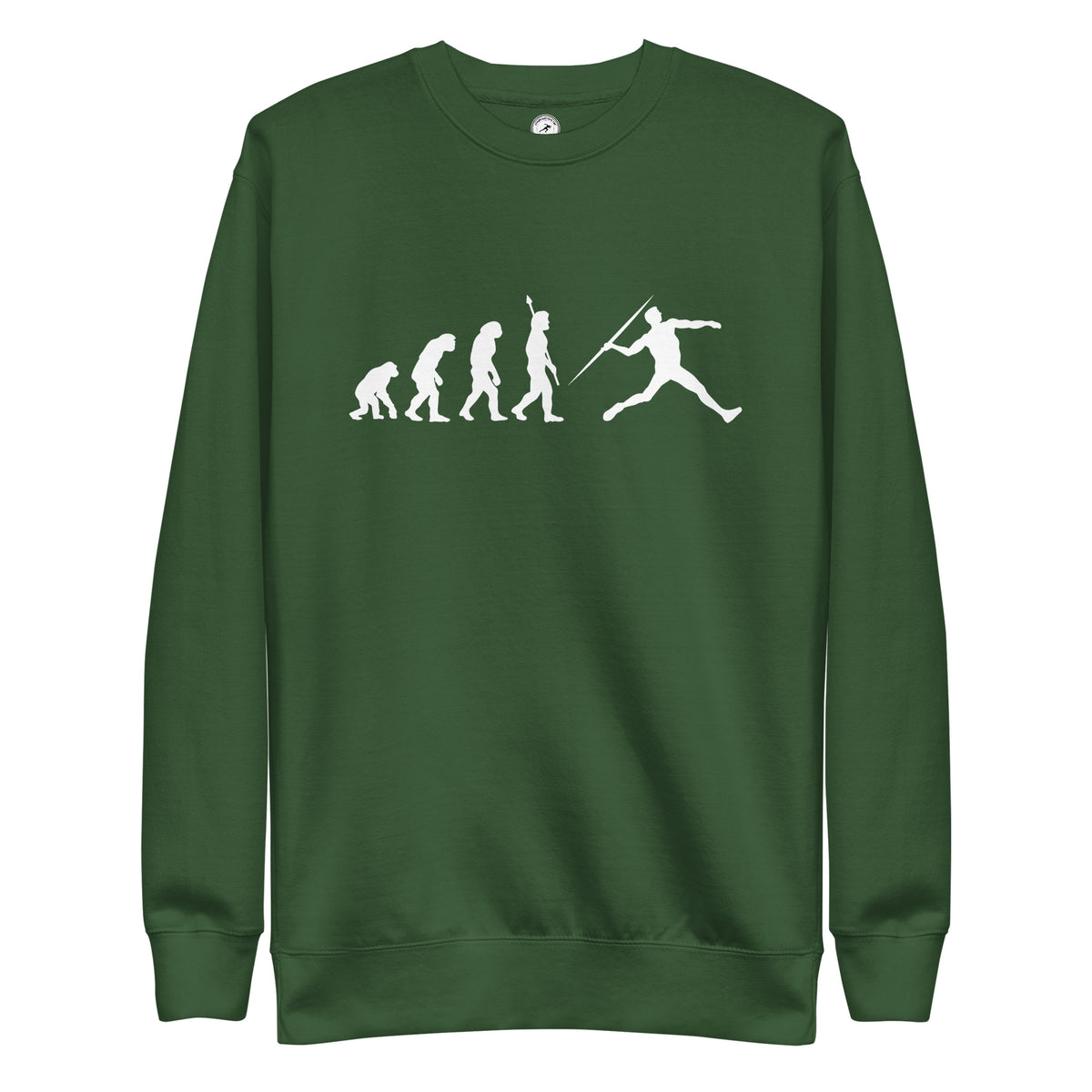Funny Javelin Throw Sweatshirt: Human Evolution 