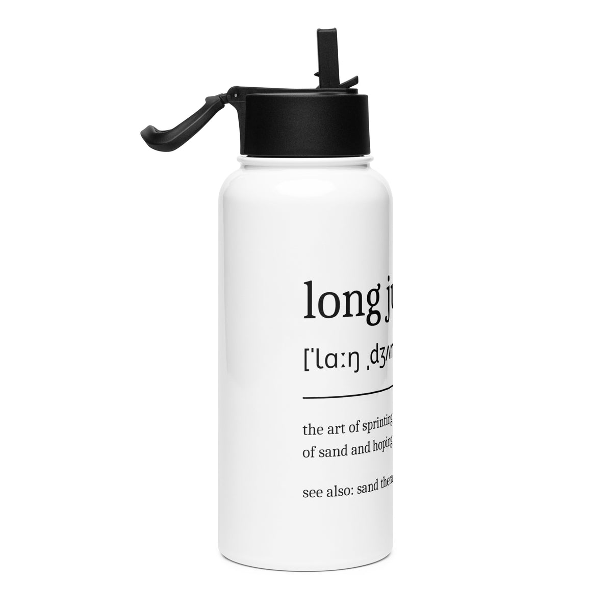 Funny Long Jump Water Bottle: Dictionary Definition right