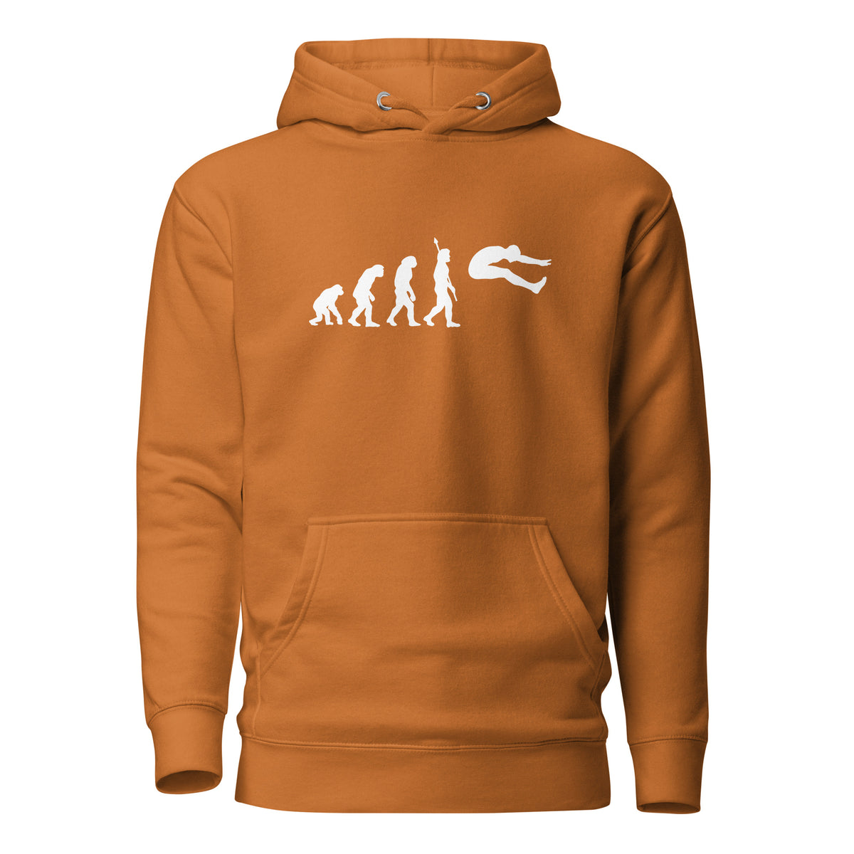 Funny Long Jump Hoodie: Human Evolution adobe