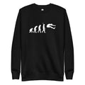 Funny Long Jump Sweatshirt: Human Evolution black
