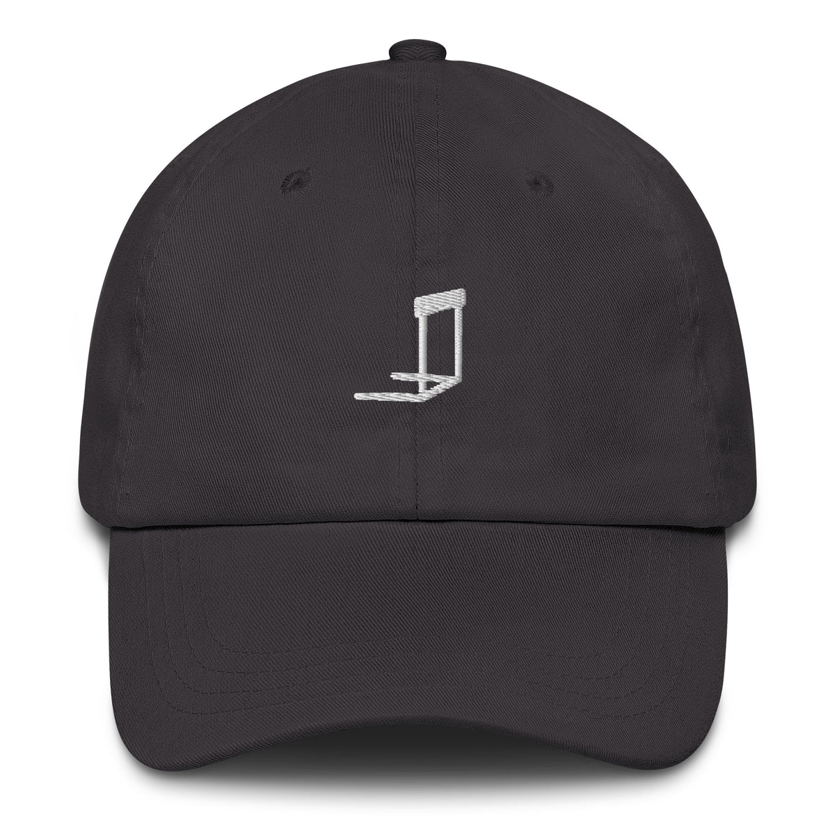 Minimalist Hurdles Cap: Embroidered Hurdle dark grey