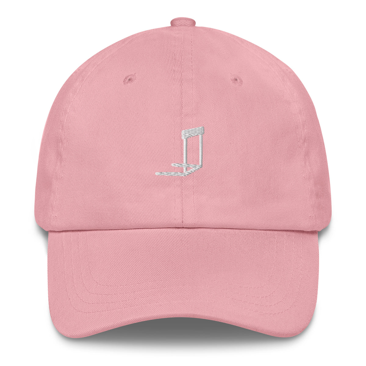 Minimalist Hurdles Cap: Embroidered Hurdle pink