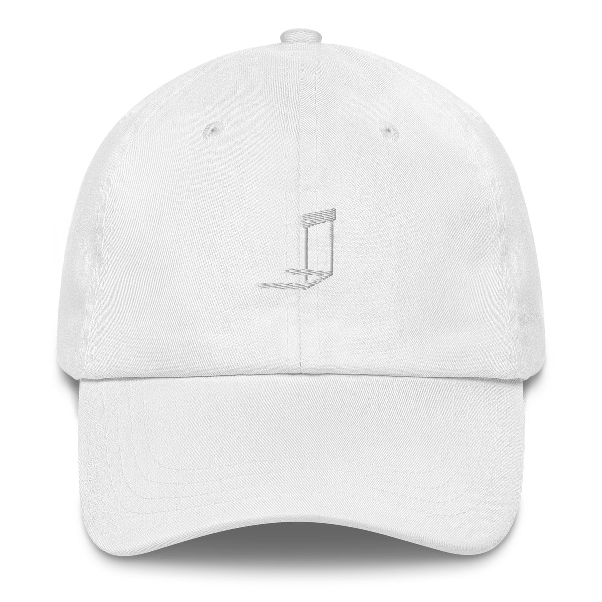 Minimalist Hurdles Cap: Embroidered Hurdle white