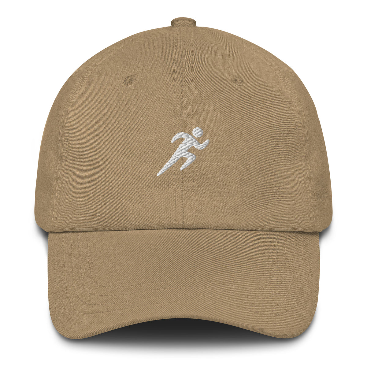 Minimalist Running Cap: Embroidered Runner khaki