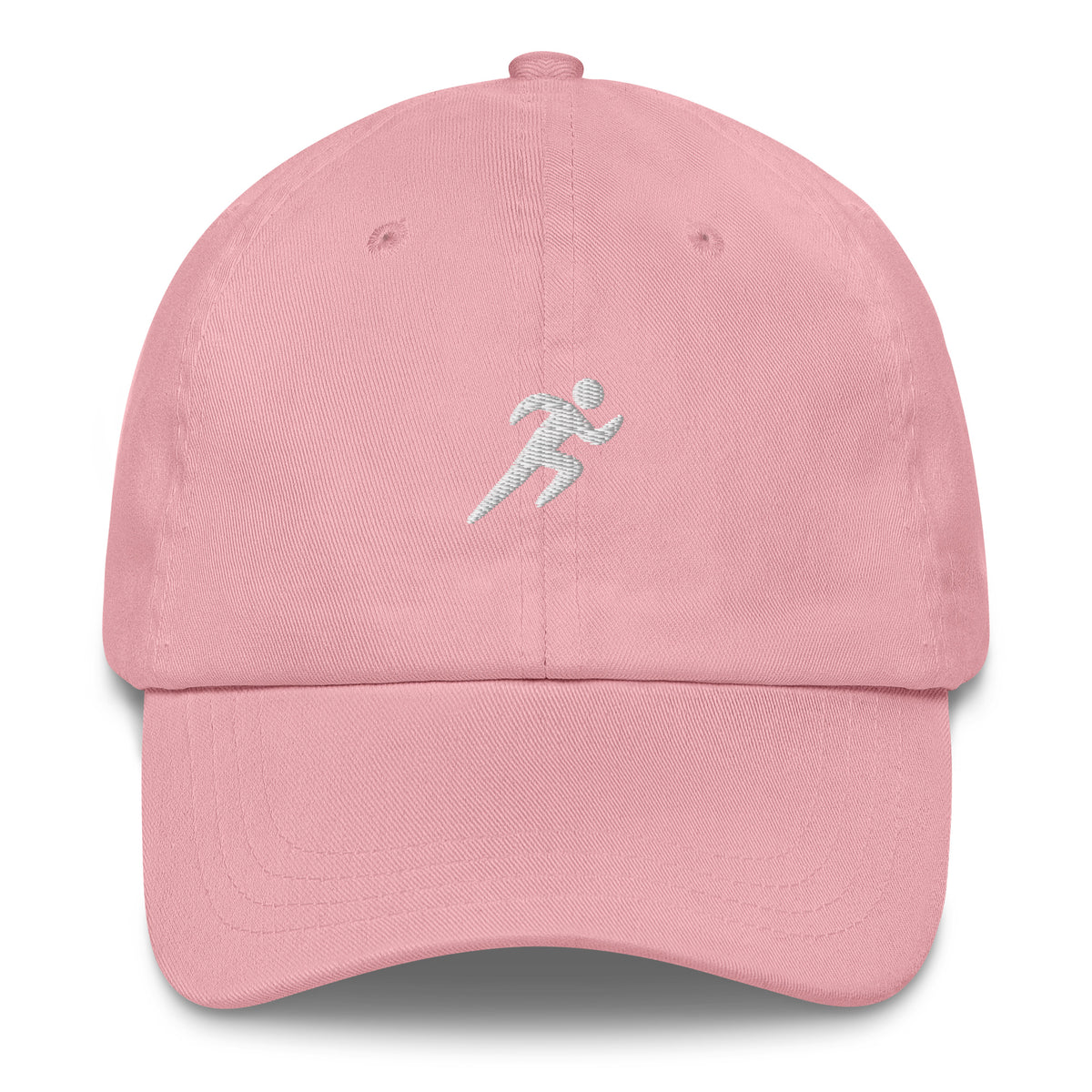 Minimalist Running Cap: Embroidered Runner pink