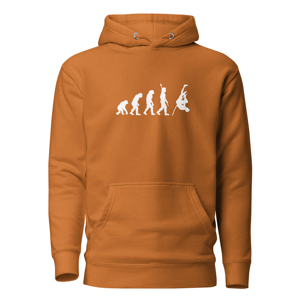 Funny Pole Vault Hoodie: Human Evolution adobe