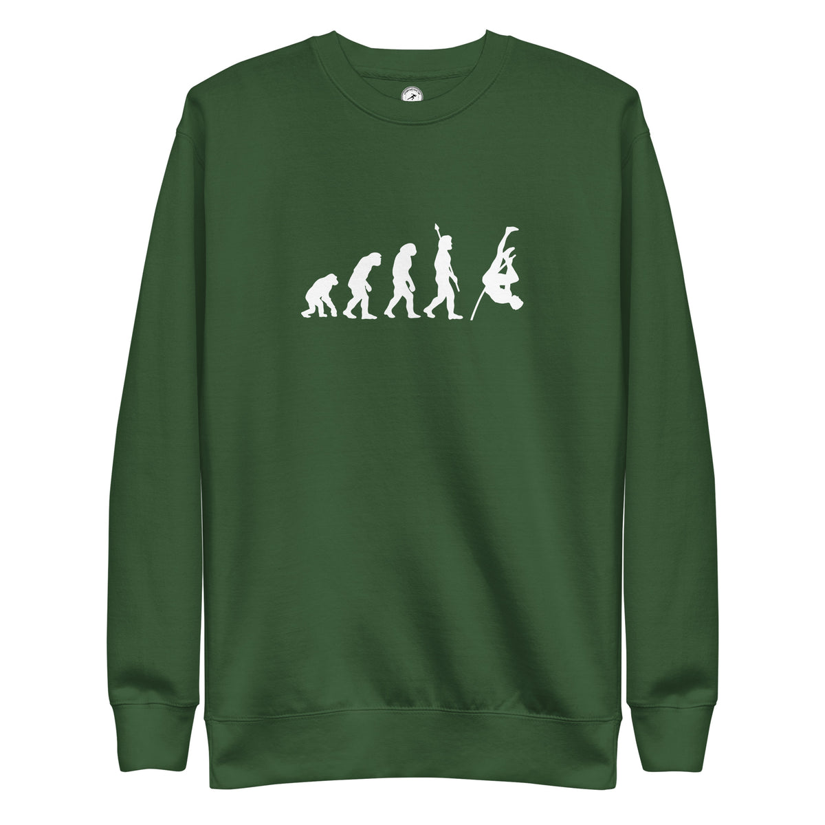 Funny Pole Vault Sweatshirt: Human Evolution 