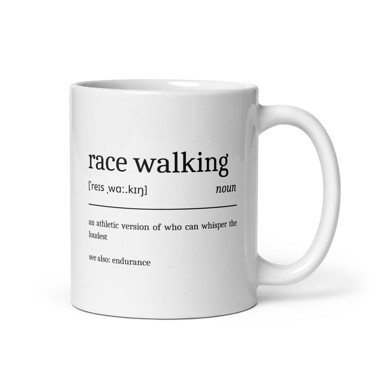 Funny Race Walking Mug: Dictionary Definition 11 oz
