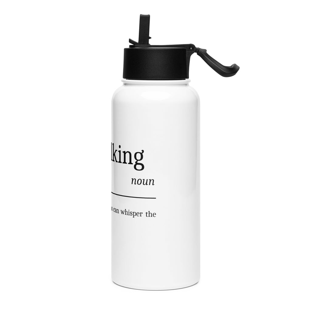 Funny Race Walking Water Bottle: Dictionary Definition left