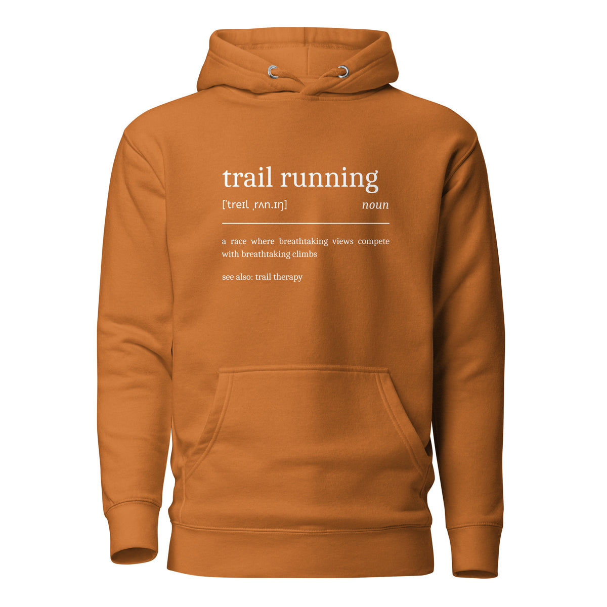 Funny Trail Running Hoodie Definition 
