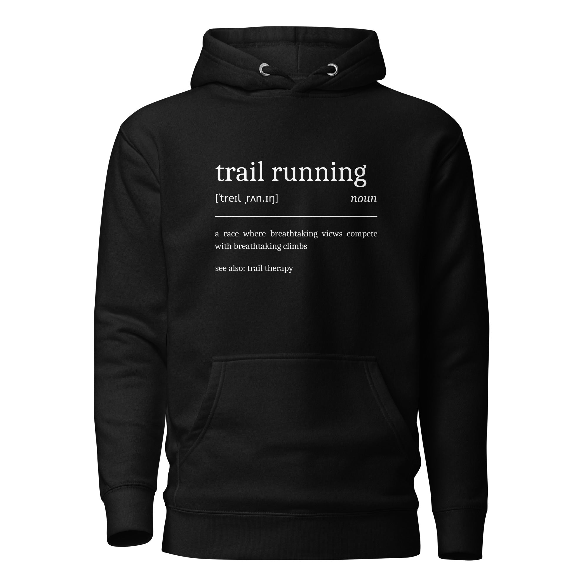 Funny Trail Running Hoodie Definition 