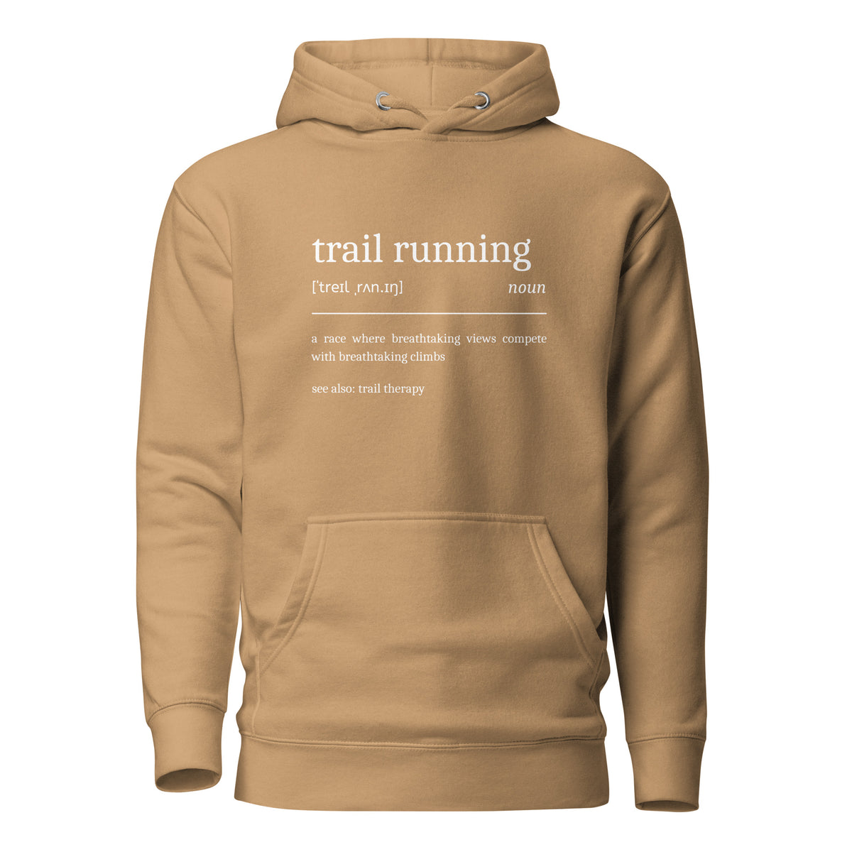 Funny Trail Running Hoodie Definition 