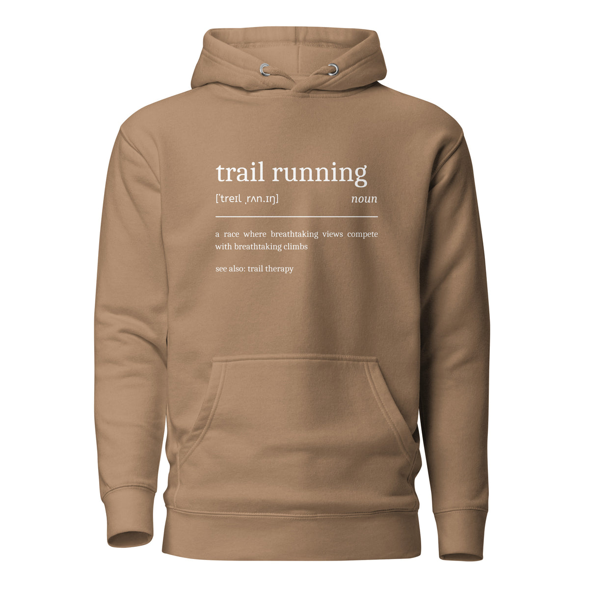 Funny Trail Running Hoodie Definition 