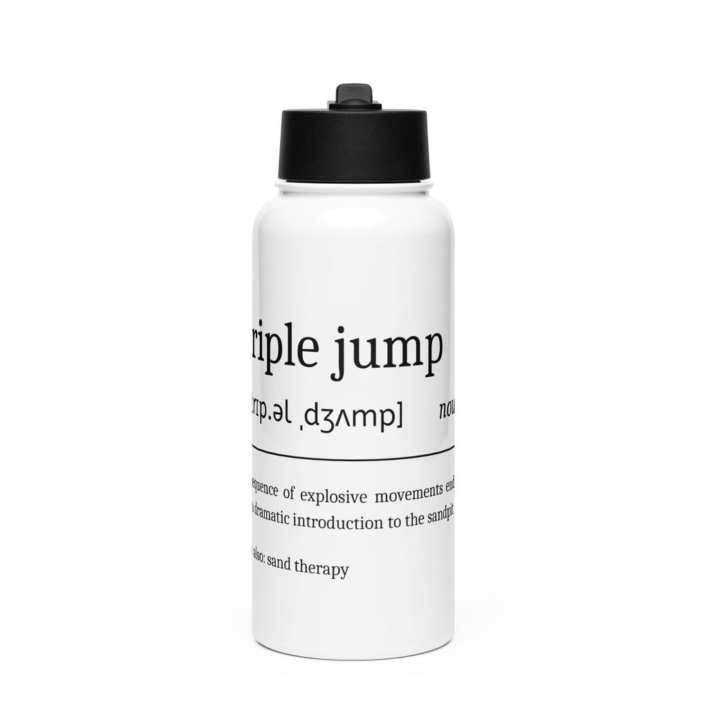 Funny Triple Jump Water Bottle: Dictionary Definition front